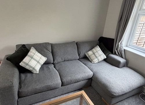 Next corner sofa - corner, grey,