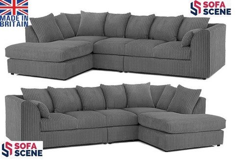 Jumbo cord corner sofa - sofa, set