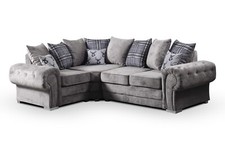 Verona Corner Sofa Grey Fabric